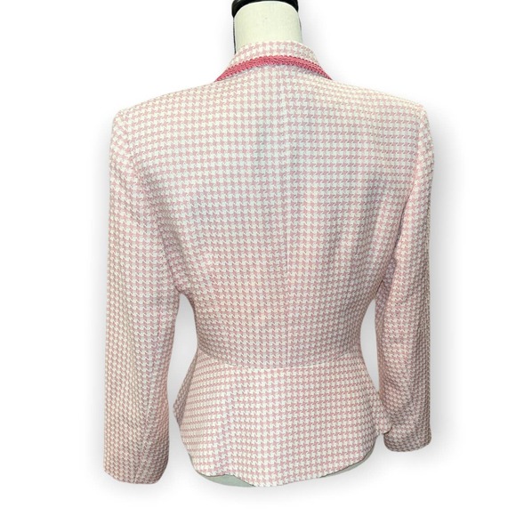SO CRAZY Vintage By Rina Rossi Pink White Button Gingham Blazer - Picture 3 of 6
